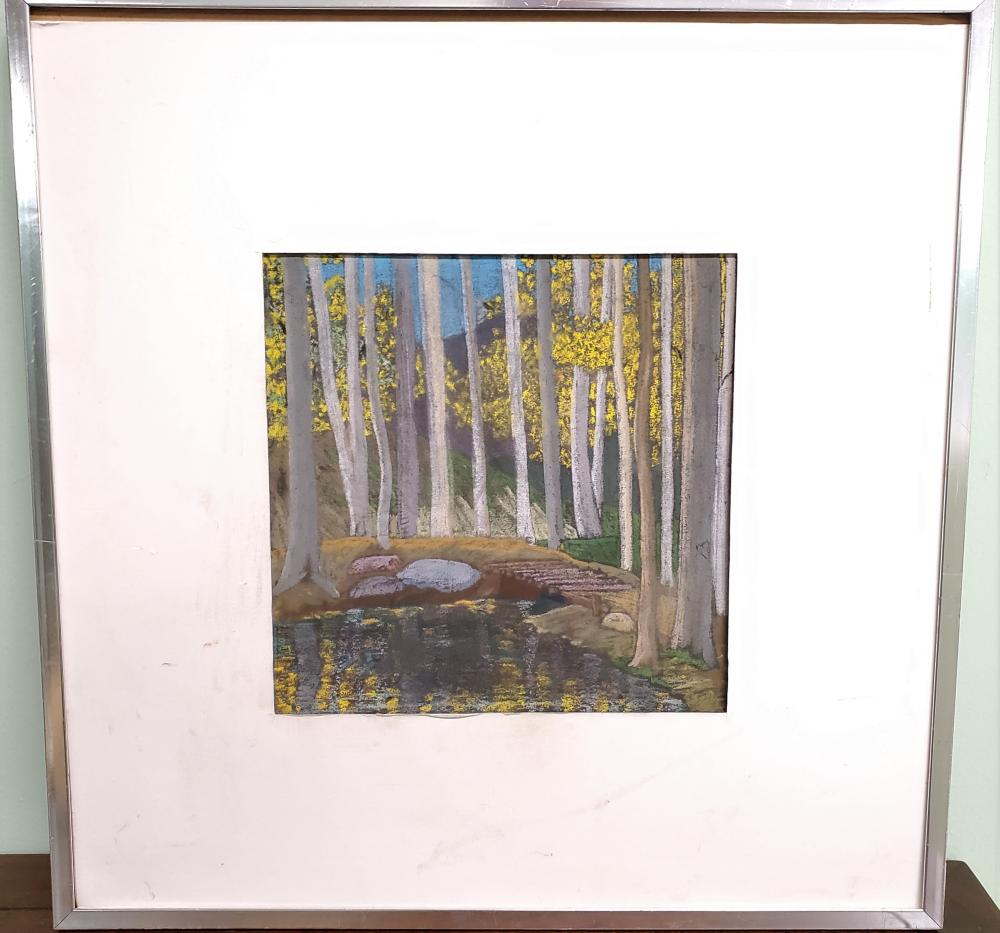 Appraisal: New Mexican Autumn Landscape circa Pastel on Paper by in