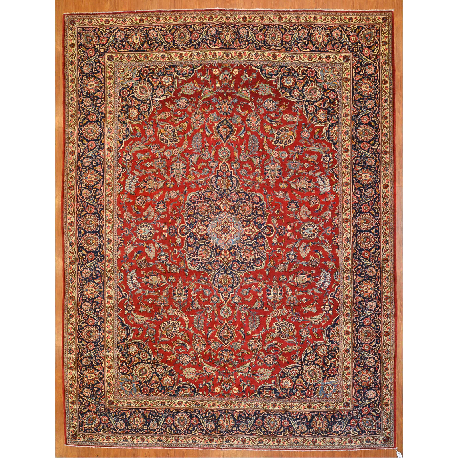 Appraisal: SEMI-ANTIQUE KASHAN CARPET PERSIA X Second quarter- th century hand-knotted