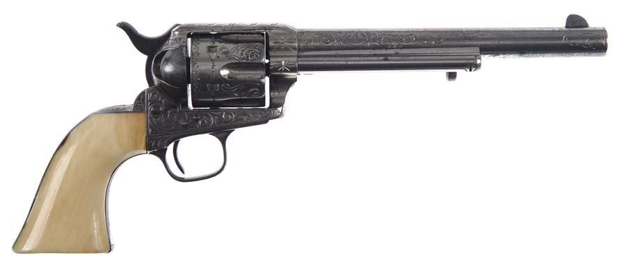 Appraisal: EXTREMELY RARE ENGRAVED COLT SGL ACTION ARMY REVOLVER Cal RF