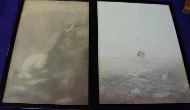 Appraisal: Charles Prosper SaintonLunaThe Fairy's Nesttwo silver point etchings cm x