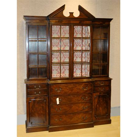 Appraisal: George III Style Mahogany Breakfront Bookcase Estimate -