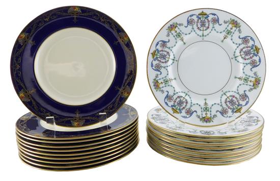 Appraisal: Two small plate sets including Minton and Royal Worcester nineteen