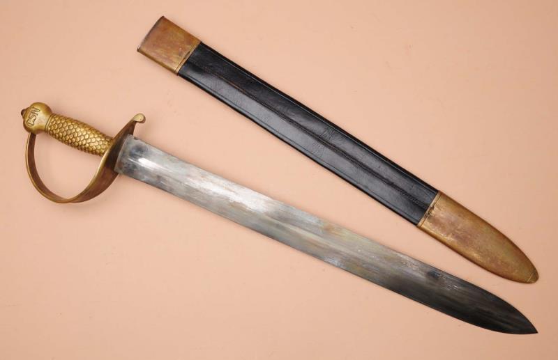 Appraisal: Small Sword with Scabbard Marked CSN This sword and scabbard