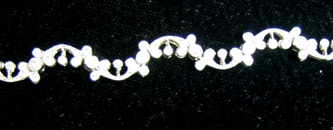 Appraisal: DIAMOND BRACELET k white gold bracelet with bezel set diamonds