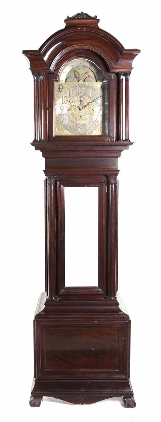 Appraisal: An American Mahogany Tall Case Clock retailed by Spaulding Co