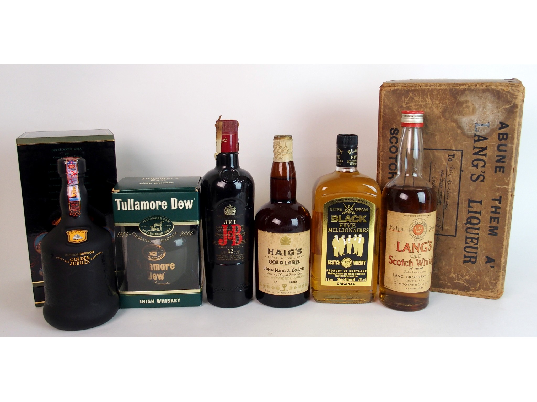 Appraisal: Cutty Sark Golden Jubilee whisky ml in presentation case Haig's