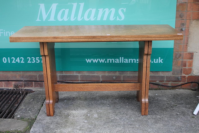 Appraisal: A HEALS GOLDEN OAK FOLDING REFECTORY TABLE with rectangular top