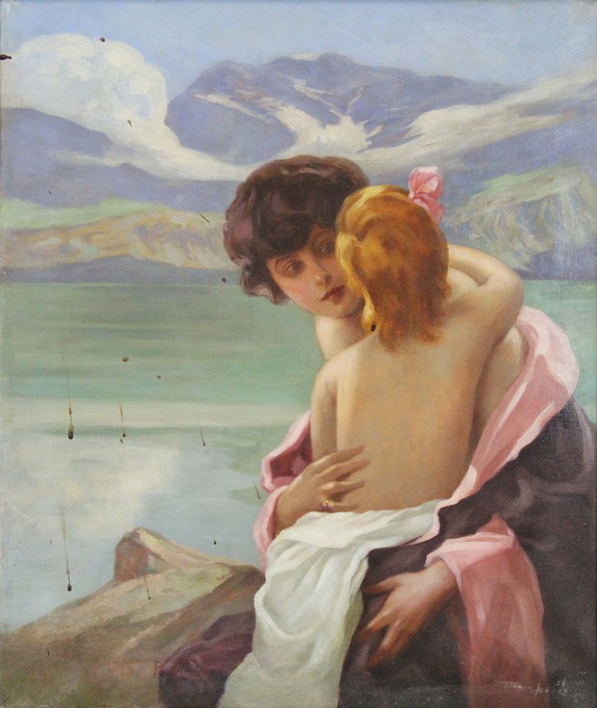 Appraisal: PAUL EMILE CHABAS FRENCH - Oil on Canvas Mother and