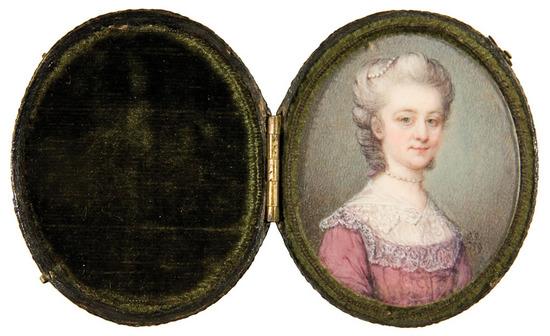 Appraisal: Gervase Spencer - Portrait miniature of Mrs Burney in a