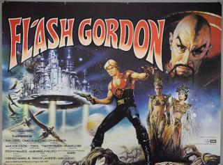 Appraisal: Flash Gordon British Quad film poster starring Sam Jones Columbia