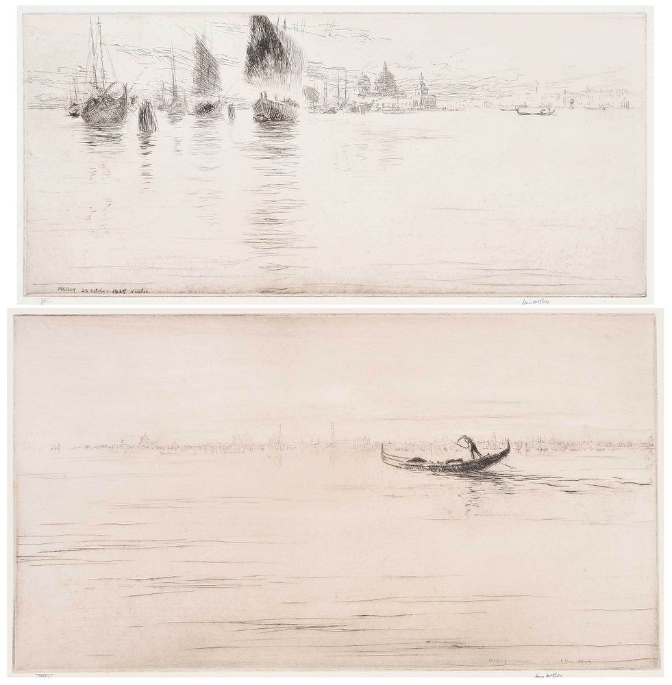 Appraisal: James McBey Scottish - Two Venetian etchings Distant Salute H