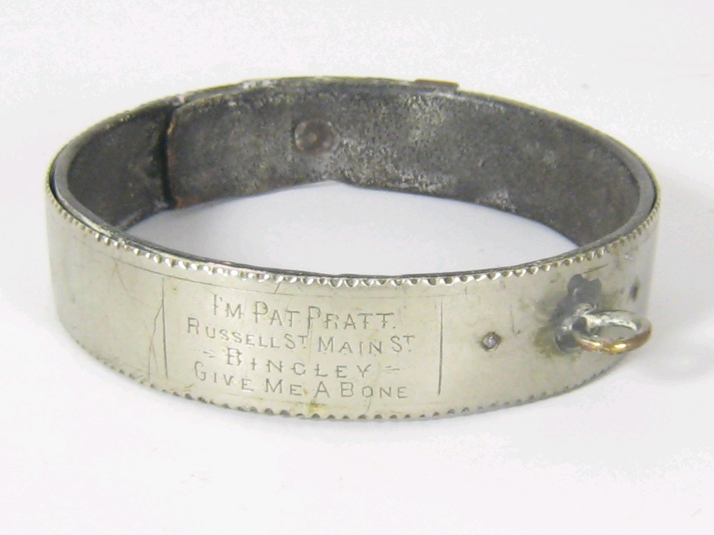 Appraisal: A plated Dog Collar inscribed I'm Pat Pratt Russell St