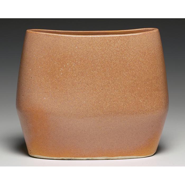 Appraisal: Russel Wright vase broad shape covered with a mottled tan