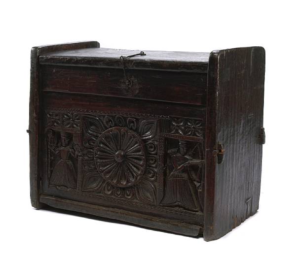 Appraisal: A Tibetan chest height in width in depth in