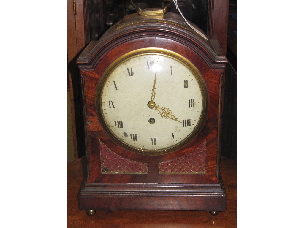 Appraisal: Regency mahogany bracket clock