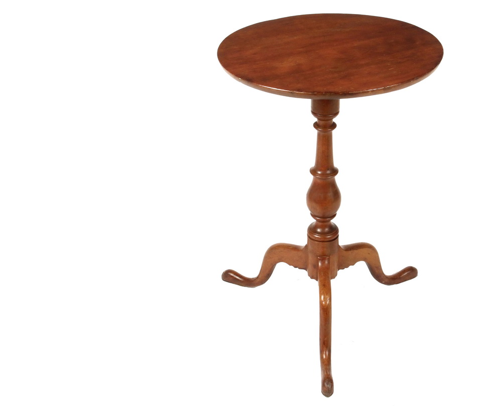 Appraisal: QUEEN ANNE CANDLESTAND - Choice Candlestand in Cherry attributed to