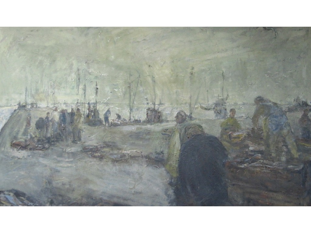 Appraisal: KATHLEEN RUSSELL b Oil on canvas 'Inverberuie Harbour' labelled verso