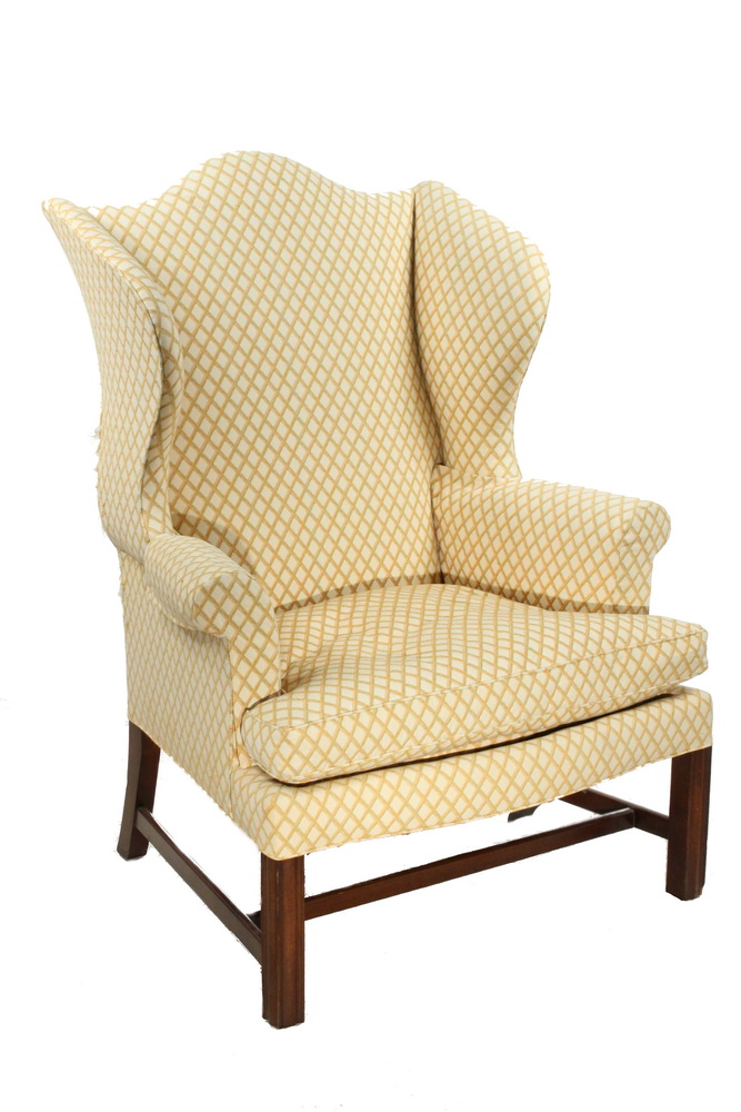 Appraisal: CHIPPENDALE STYLE WING CHAIR Wing Chair made by Kittinger in