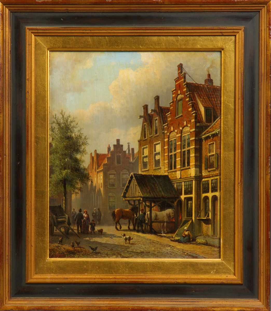 Appraisal: Eduard Alexander Hilverdink Dutch - Street scene Sgn lower left