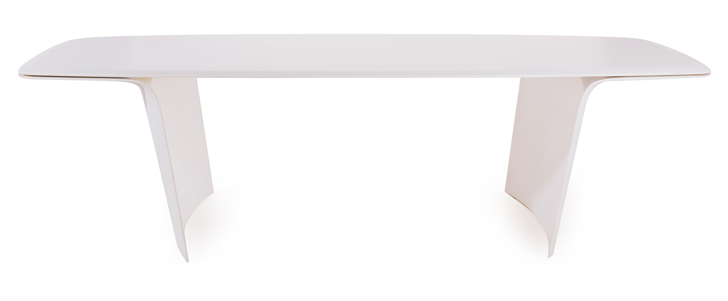 Appraisal: CARLO COLOMBO AIR TABLE FOR POLIFORM White top on curved