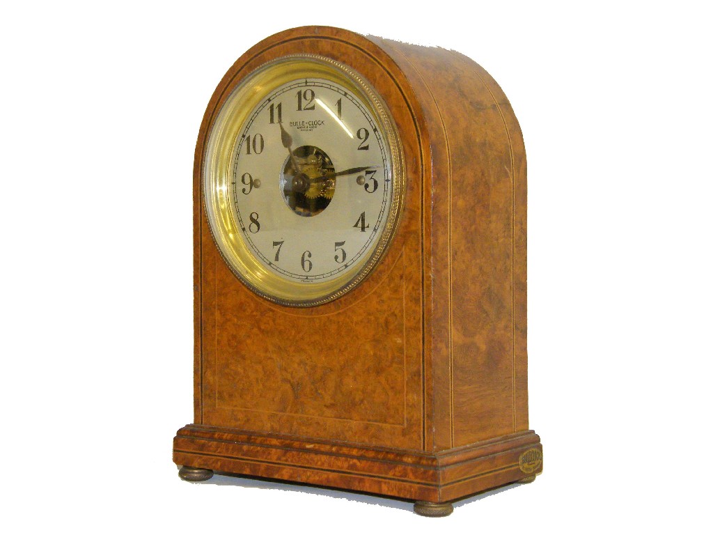 Appraisal: Bulle electric mantel clock the silvered dial within an attractive