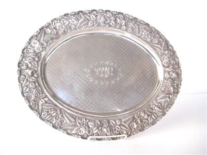 Appraisal: Oval sterling silver roast platter first half of the th