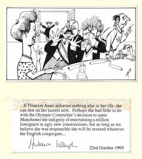 Appraisal: William Rushton - Princess Anne and the Olympic Committee pen