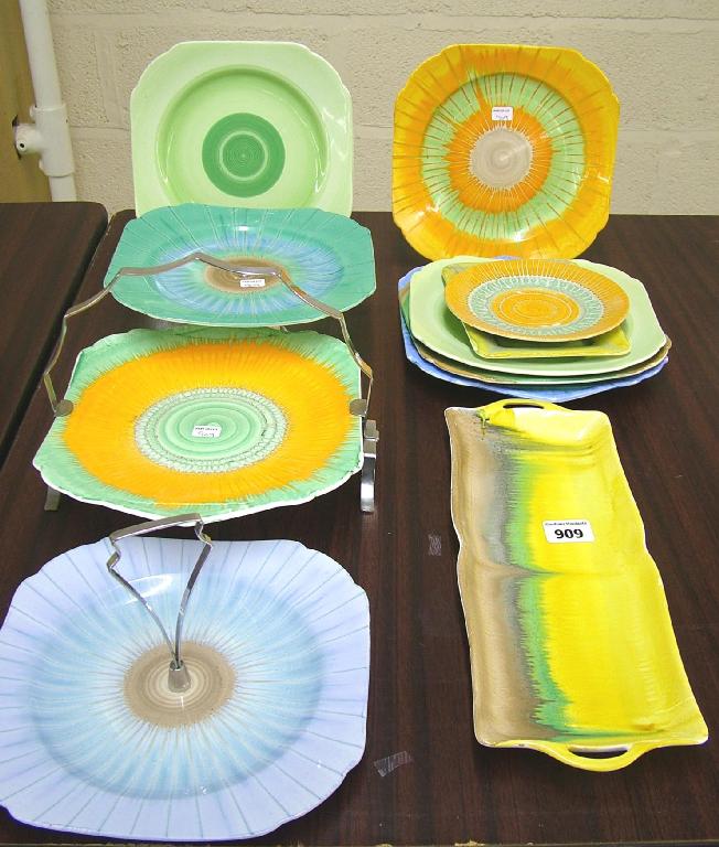 Appraisal: Selection of Shelley 'Harmony' sandwich plates cake stands