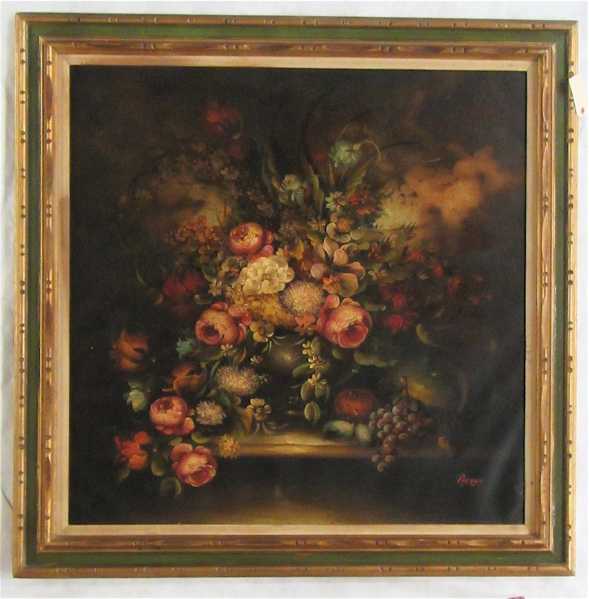 Appraisal: ATTRIBUTED TO FERNAND PIERRY OIL ON CANVAS Italy born Floral