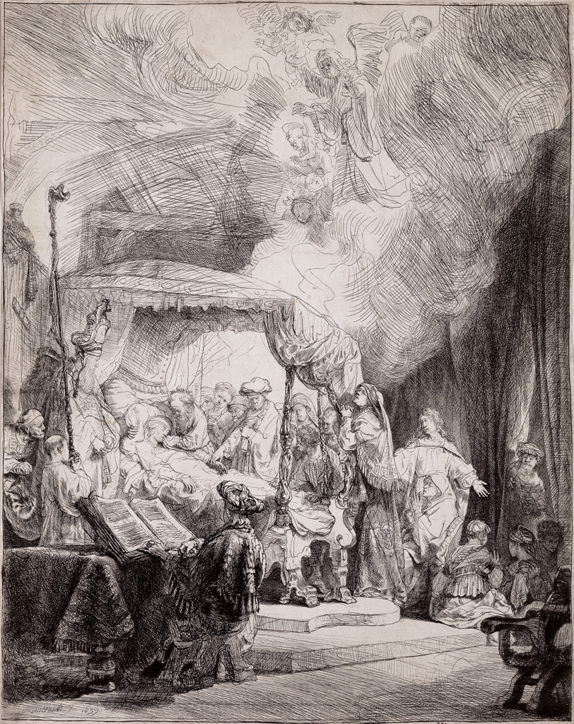 Appraisal: REMBRANDT VAN RIJN The Death of the Virgin Etching and