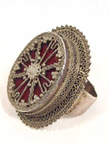 Appraisal: A Middle Eastern silver ring circa