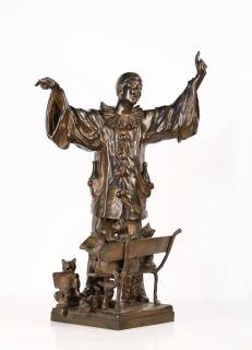 Appraisal: Ernest Wante Belgian Bronze with brown patination in h