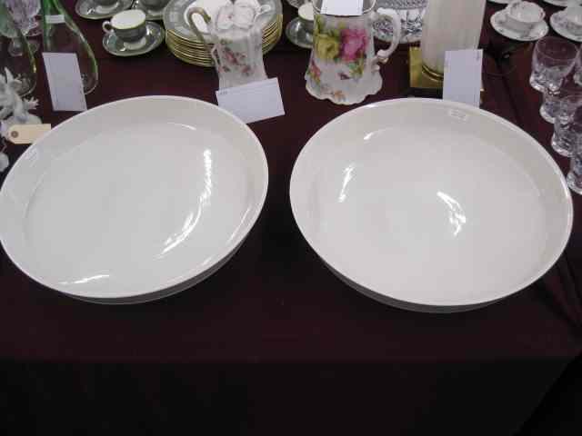 Appraisal: Pair of Huge Royal Berlin Porcelain Serving Bowlswhite '' diameter