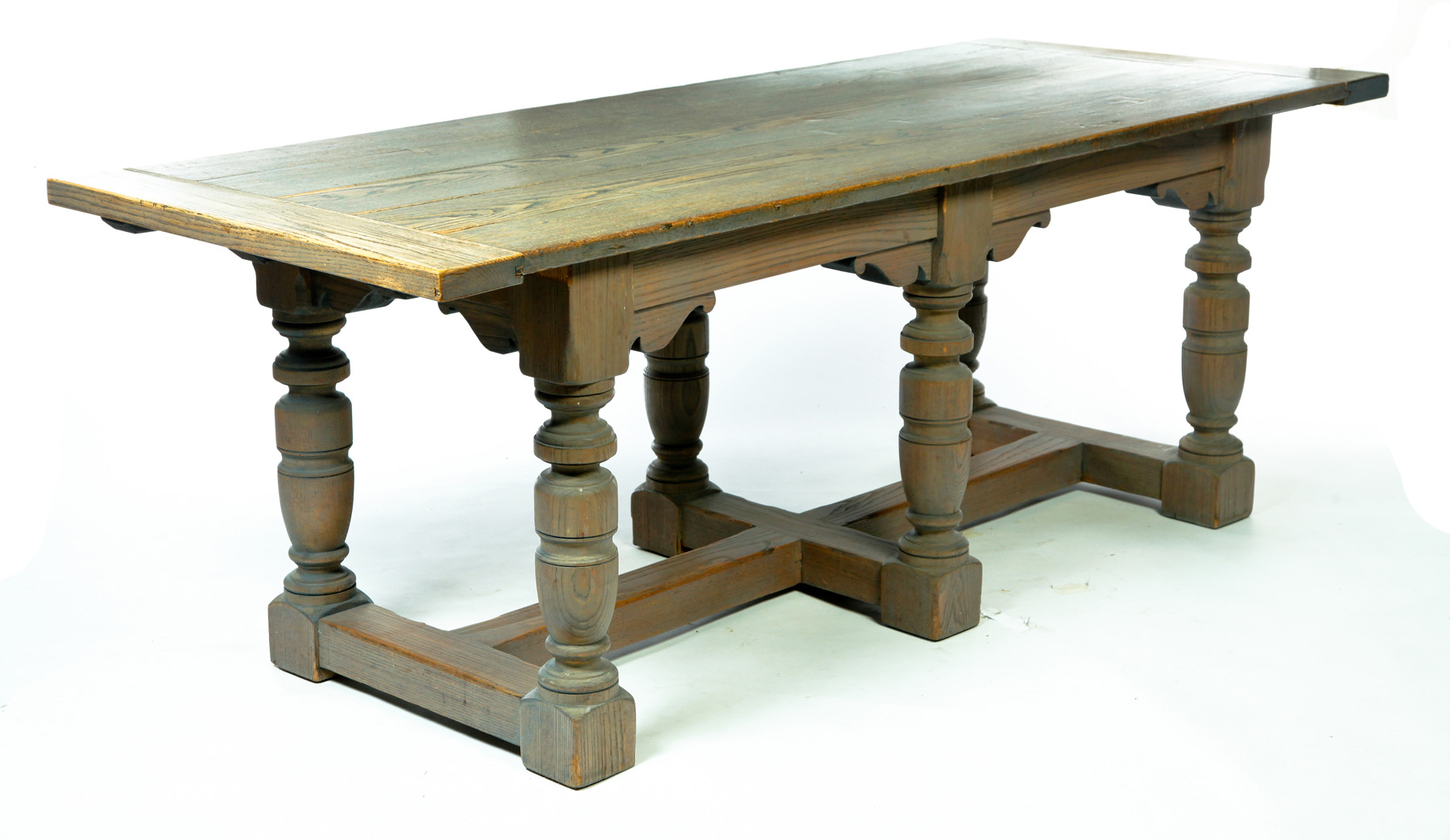 Appraisal: MEDEVIL STYLE LIBRARY TABLE American st quarter th century Oak