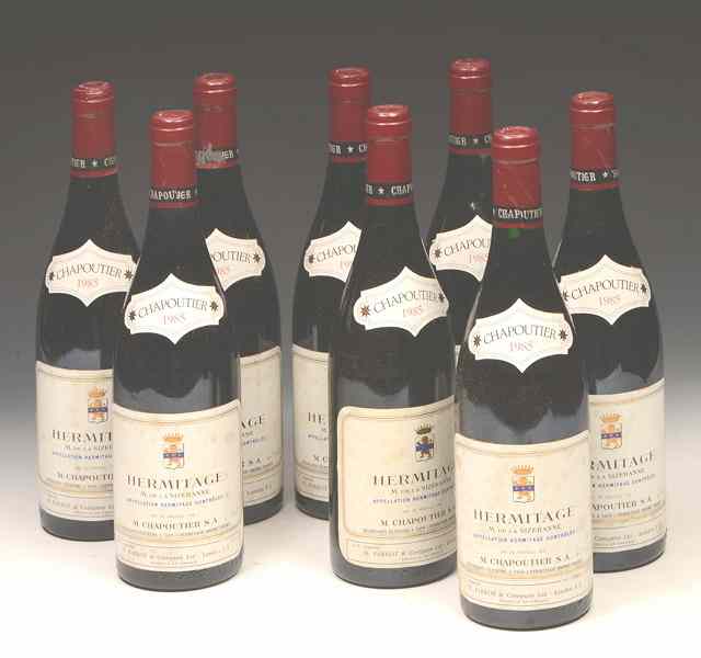 Appraisal: X BOTTLES HERMITAGE CHAPOUTIER