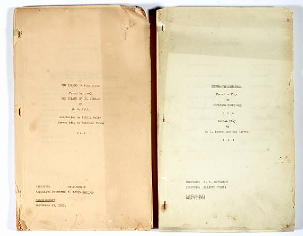 Appraisal: Two Richard Arlen personally owned scripts from The Island of