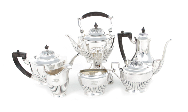 Appraisal: Tiffany Co silverplate six-piece tea and coffee service hot water