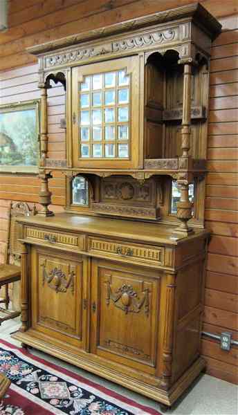 Appraisal: LOUIS XVI STYLE CARVED OAK SIDEBOARD French th century in