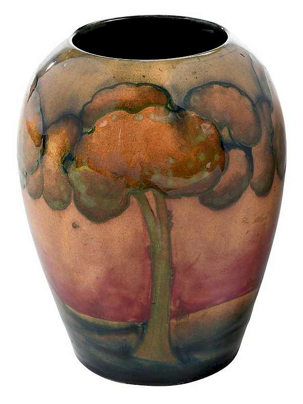 Appraisal: Moorcroft Pottery Vase British early s tapered form rolled lip