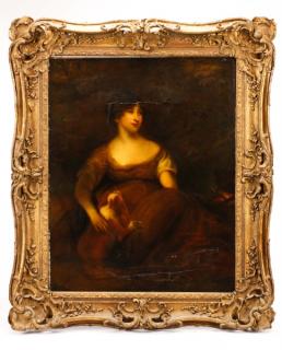 Appraisal: Circle of John Hoppner Portrait of a Lady Oil Circle