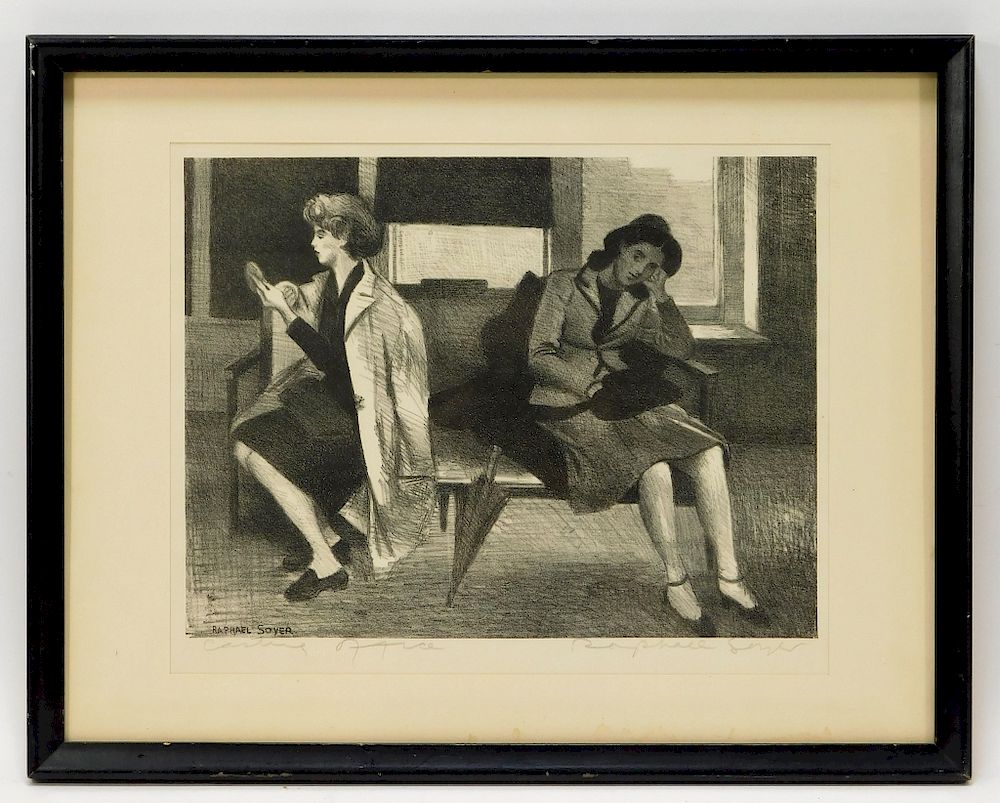 Appraisal: Raphael Soyer Portrait of Two Women Etching Raphael Soyer Portrait