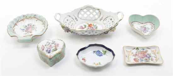 Appraisal: A Collection of Continental Porcelain Table Articles comprising German and