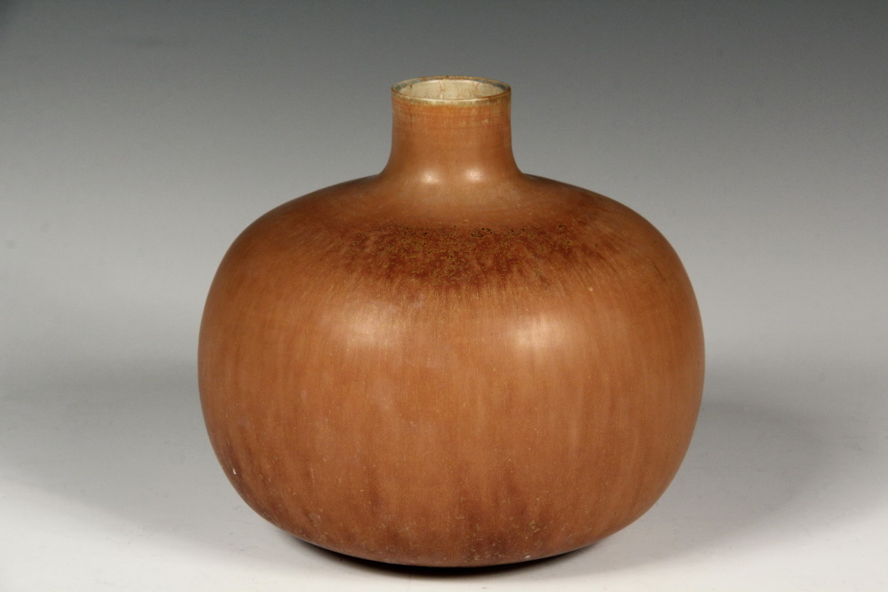 Appraisal: BROTHER THOMAS BEZANSON VASE - Art Pottery Squat Ovoid Vase