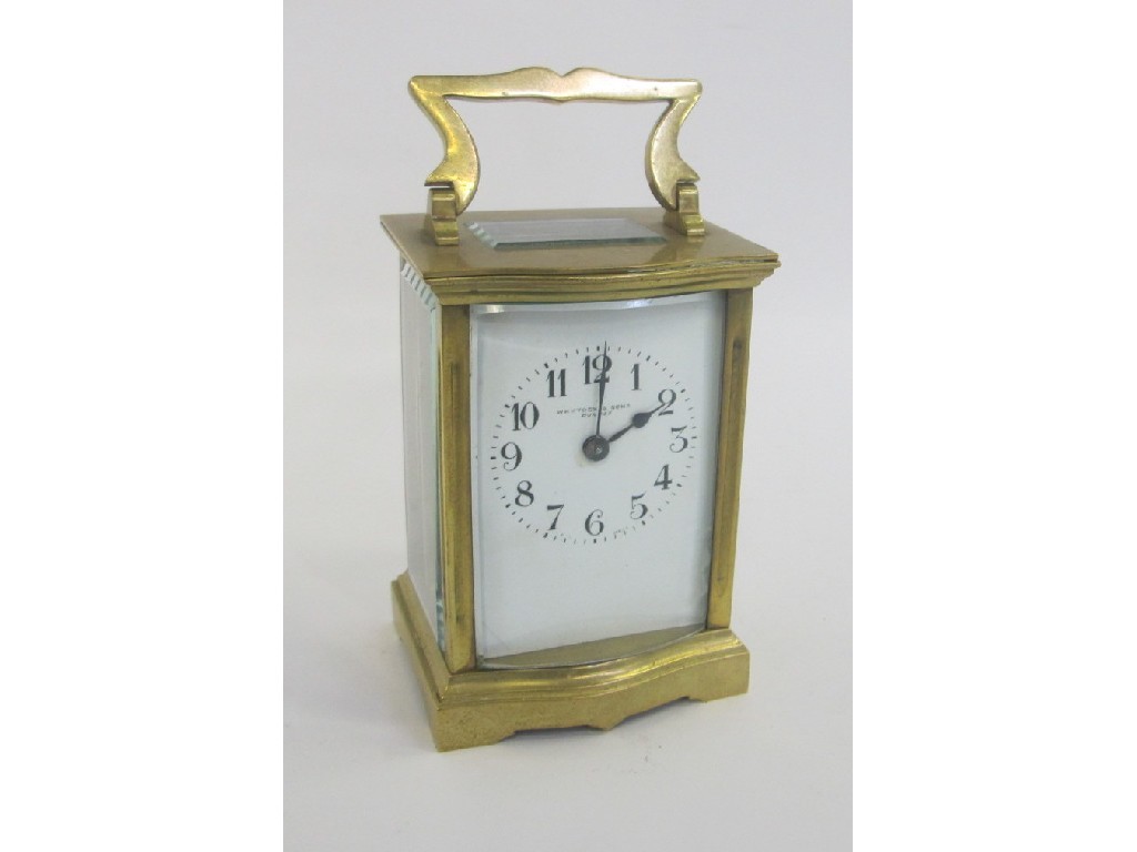 Appraisal: Whytock and Sons Dundee brass cased carriage clock