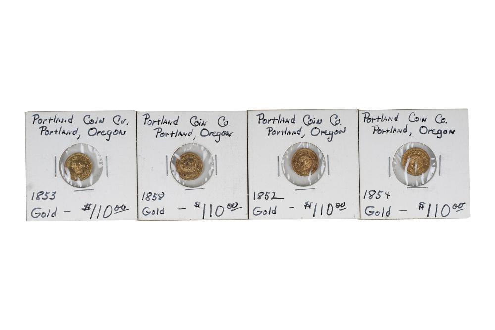 Appraisal: FOUR PORTLAND COIN CO HALF DOLLAR GOLD COINSfrom and each