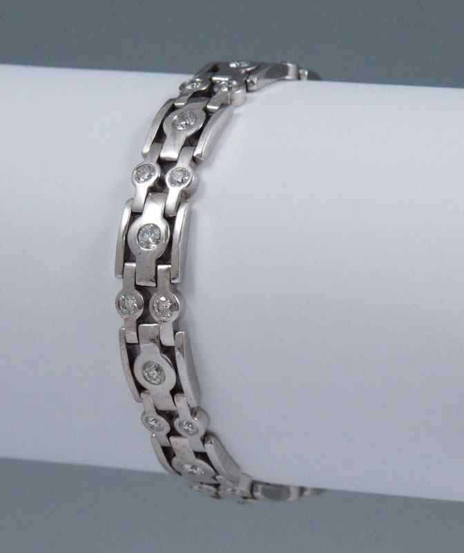 Appraisal: LADY OR GENTS CTW DIAMOND K GOLD BRACELET K gold