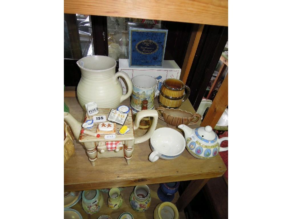 Appraisal: A collection of ceramics including a novelty teapot and cover