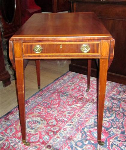 Appraisal: George III satinwood crossbanded pembroke tablecirca