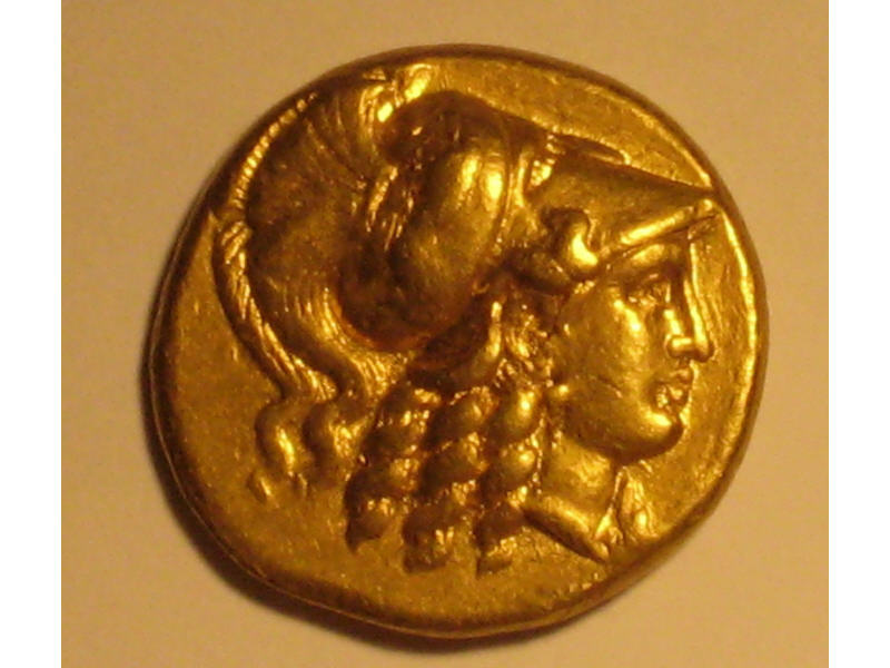 Appraisal: ANCIENT GREEK GOLD STATER Macendonia - BC head of Athena