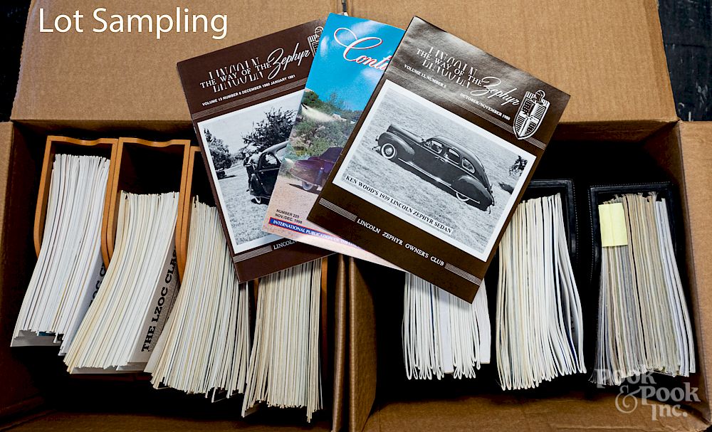 Appraisal: Automobile enthusiast magazines Exclusive on Bidsquare Five boxes of miscellaneous